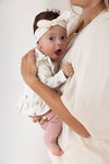 s Legging pointelle rib - Starfish Wishes van Feetje in de kleur Mauve in maat 86.