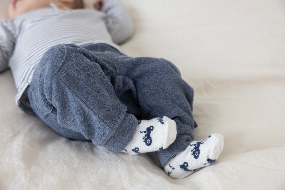 s Broek - Farm Life van Feetje in de kleur Indigo melange in maat 62.