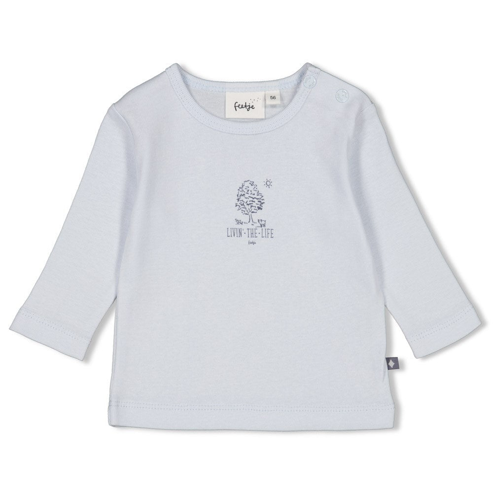 s Longsleeve rib - Farm Life van Feetje in de kleur Blauw in maat 62.