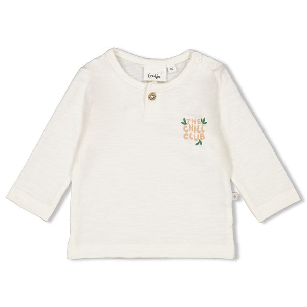 s Longsleeve - The Chill Club van Feetje in de kleur Offwhite in maat 86.