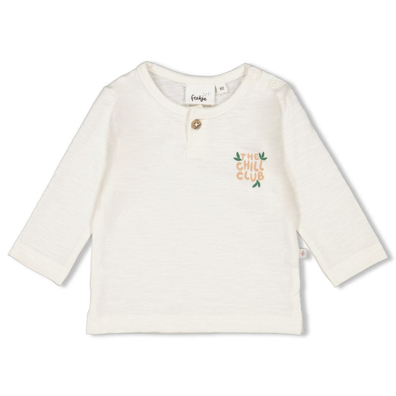 s Longsleeve - The Chill Club van Feetje in de kleur Offwhite in maat 86.