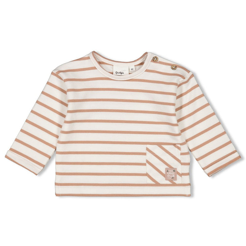 s Sweater streep - The Chill Club van Feetje in de kleur Offwhite in maat 86.