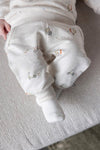 s Sweater AOP - Mini Adventurer van Feetje in de kleur Offwhite melange in maat 86.