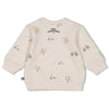 s Sweater AOP - Mini Adventurer van Feetje in de kleur Offwhite melange in maat 86.