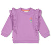 s Sweater ruches - Picknick Perfect van Feetje in de kleur Lila in maat 86.