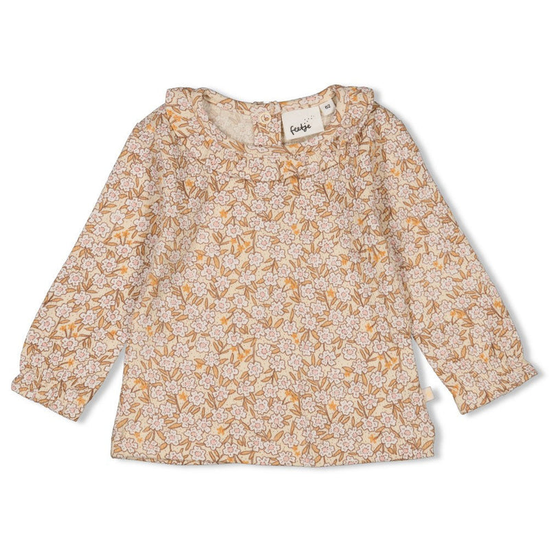 s Longsleeve AOP - Flower Field van Feetje in de kleur Creme in maat 86.