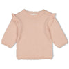 s Sweater gebreid pointelle - Essential Knits van Feetje in de kleur Roze in maat 62.