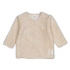 Unisexs Overslagshirt velours rib - The Cuddle Company van Feetje in de kleur Taupe melange in maat 62.