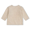 Unisexs Overslagshirt velours rib - The Cuddle Company van Feetje in de kleur Taupe melange in maat 62.