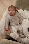 Unisexs Longsleeve - The Cuddle Company van Feetje in de kleur Bruin melange in maat 62.