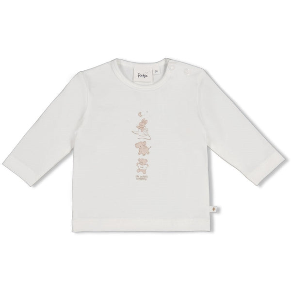 Unisexs Longsleeve - The Cuddle Company van Feetje in de kleur Offwhite in maat 62.