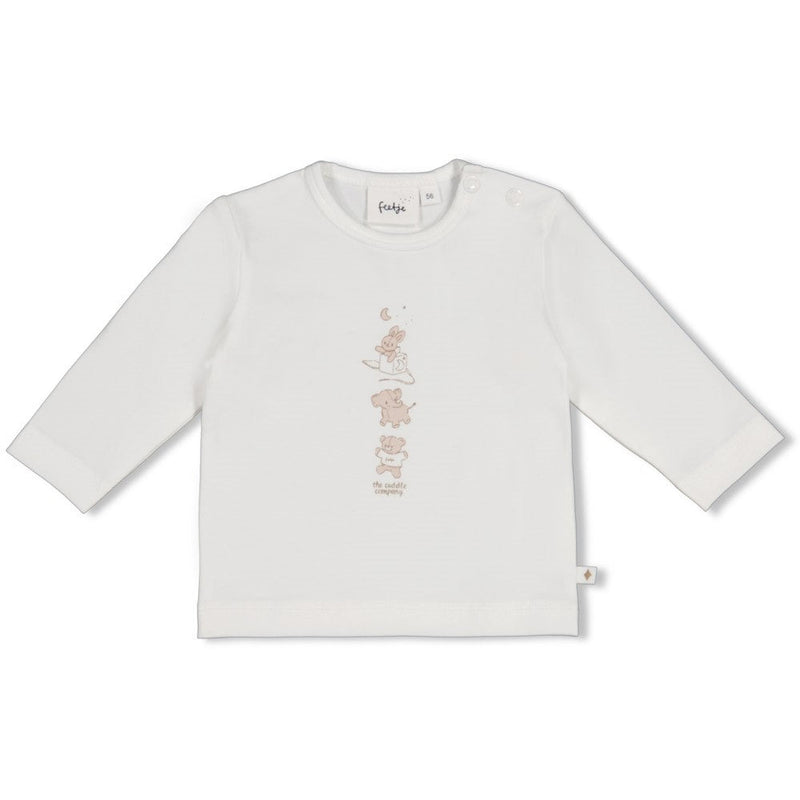 Unisexs Longsleeve - The Cuddle Company van Feetje in de kleur Offwhite in maat 62.