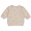 Unisexs Sweater AOP - The Cuddle Company van Feetje in de kleur Taupe melange in maat 62.
