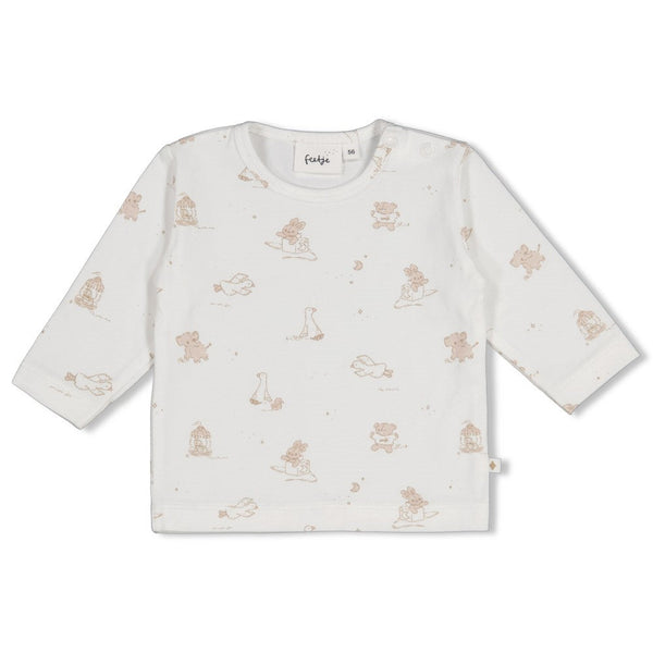 Unisexs Longsleeve AOP - The Cuddle Company van Feetje in de kleur Offwhite in maat 62.