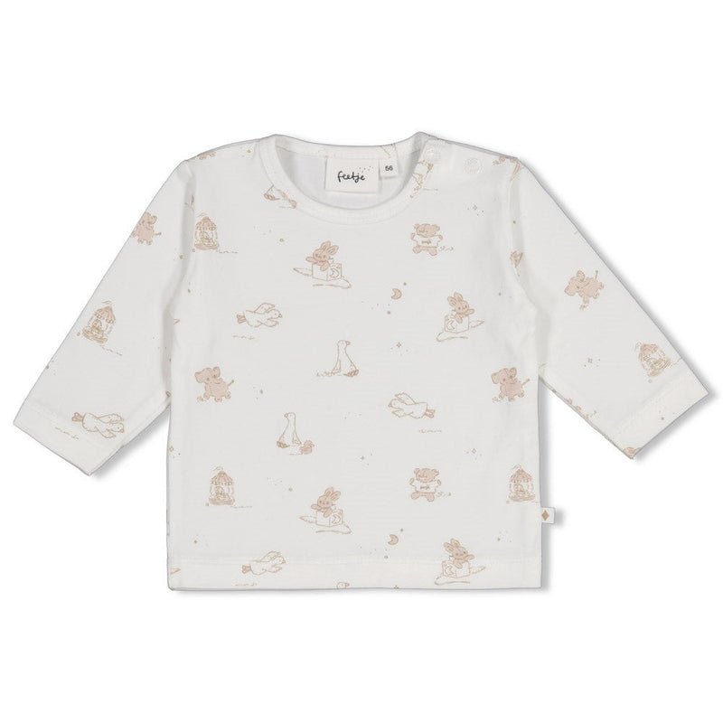 Unisexs Longsleeve AOP - The Cuddle Company van Feetje in de kleur Offwhite in maat 62.