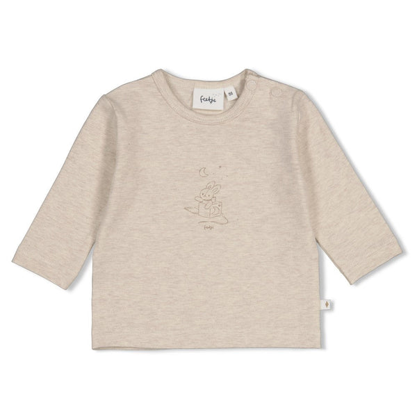 Unisexs Longsleeve - The Cuddle Company van Feetje in de kleur Taupe melange in maat 62.