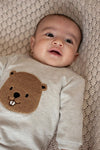 Jongens Sweater - Tiny Timber Tales van Feetje in de kleur Grijs melange in maat 86.