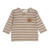 Jongens Longsleeve rib met streep - Tiny Timber Tales van Feetje in de kleur Grijs melange in maat 86.