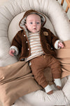 Jongens Longsleeve rib met streep - Tiny Timber Tales van Feetje in de kleur Grijs melange in maat 86.