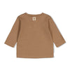 Jongens Longsleeve rib - Tiny Timber Tales van Feetje in de kleur Camel in maat 86.