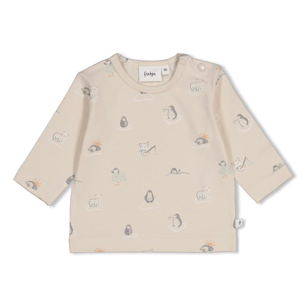 Feetje Longsleeve AOP - Penguin Cuddles