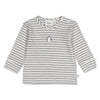 Jongens Longsleeve rib met streep - Penguin Cuddles van Feetje in de kleur Antraciet melange in maat 62.