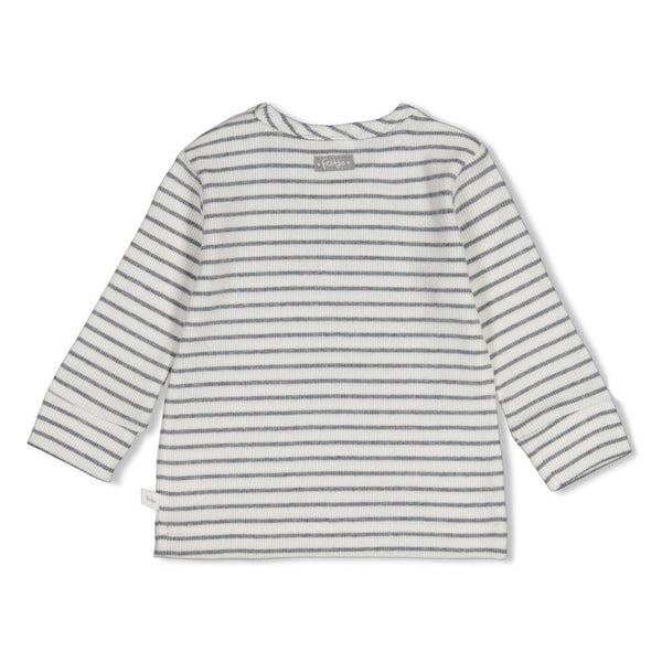 Feetje Longsleeve rib met streep - Penguin Cuddles