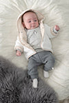 Jongens Longsleeve rib met streep - Penguin Cuddles van Feetje in de kleur Antraciet melange in maat 62.