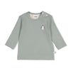 Jongens Longsleeve rib - Penguin Cuddles van Feetje in de kleur Zeegroen in maat 62.
