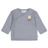 Jongens Overslagshirt rib - Breakfast Buddy van Feetje in de kleur Blauw melange in maat 62.