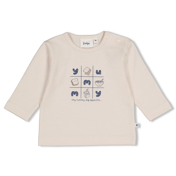 Jongens Longsleeve - Breakfast Buddy van Feetje in de kleur Creme in maat 62.