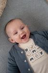 Jongens Longsleeve - Breakfast Buddy van Feetje in de kleur Creme in maat 62.