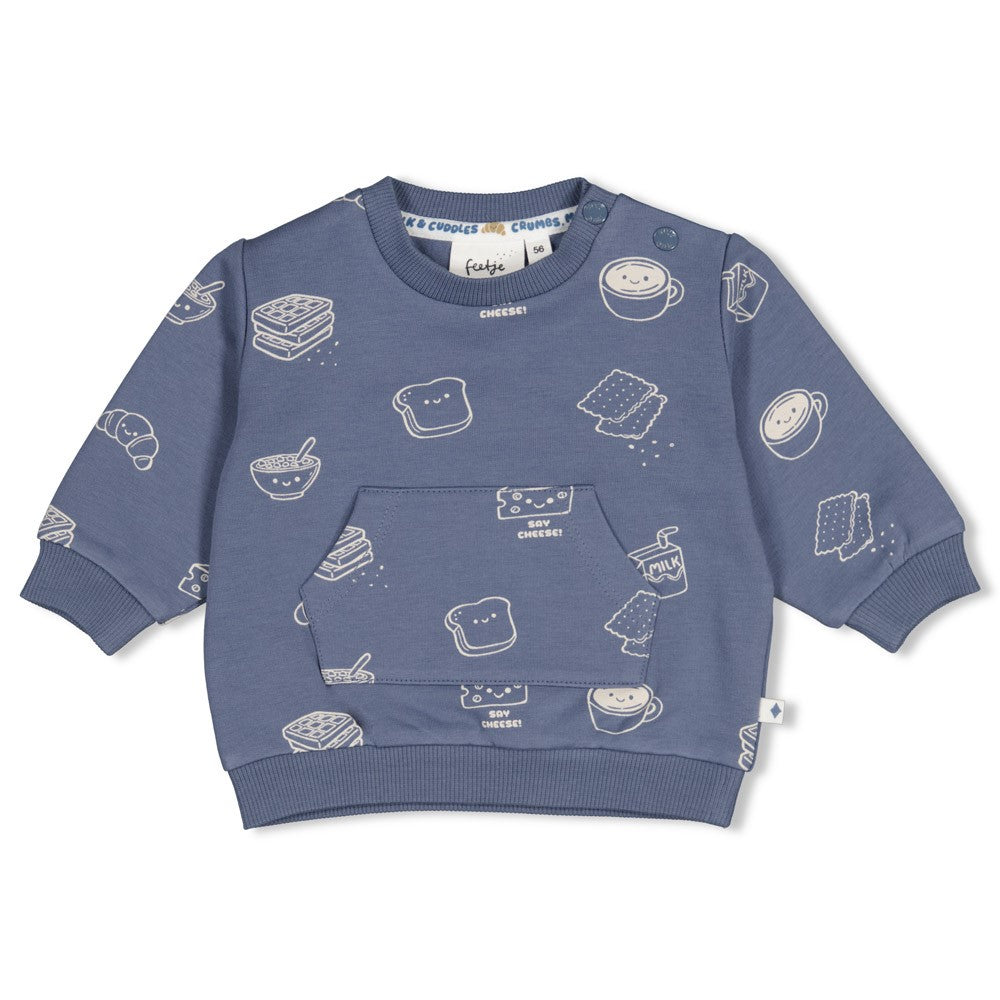Feetje Sweater AOP - Breakfast Buddy