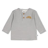 Jongens Longsleeve rib met streep - Breakfast Buddy van Feetje in de kleur Blauw in maat 62.