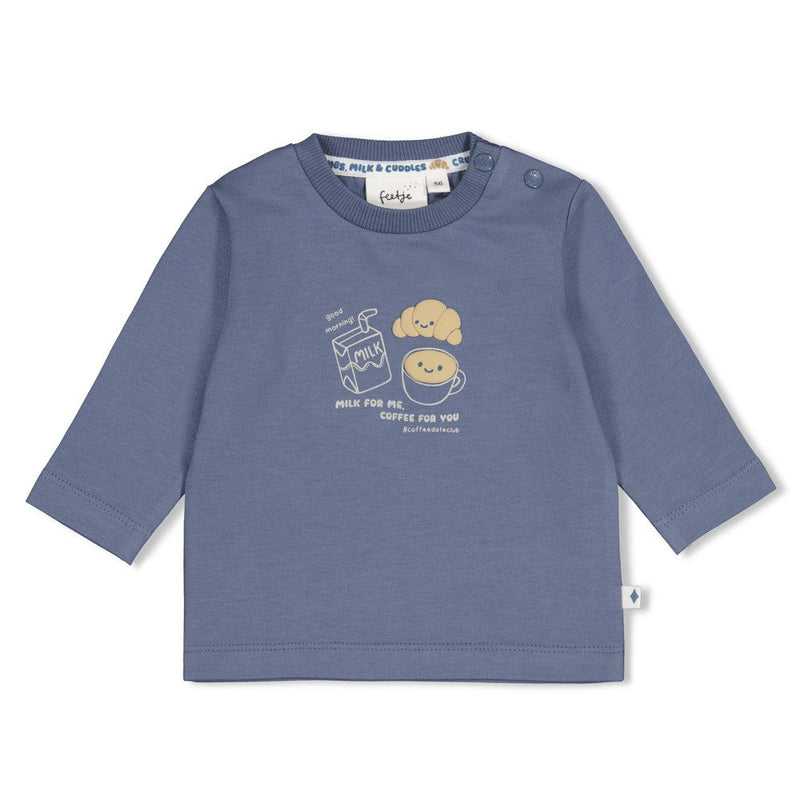 Jongens Longsleeve - Breakfast Buddy van Feetje in de kleur Blauw in maat 62.