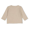 Unisexs Longsleeve rib met streep - Over the Moon for You van Feetje in de kleur Taupe in maat 62.