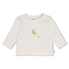 Unisexs Longsleeve - Over the Moon for You van Feetje in de kleur Offwhite in maat 62.