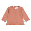 Meisjes Longsleeve pointelle rib - Fall in Love van Feetje in de kleur Roze in maat 62.