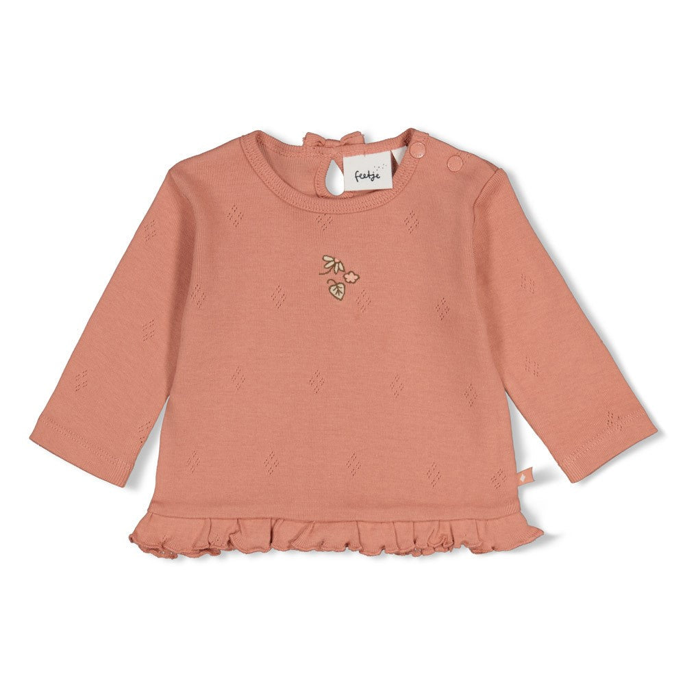 Feetje Longsleeve pointelle rib - Fall in Love