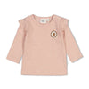 Meisjes Longsleeve rib - Fall in Love van Feetje in de kleur Roze melange in maat 62.