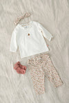 Meisjes Longsleeve - Fall in Love van Feetje in de kleur Offwhite in maat 62.