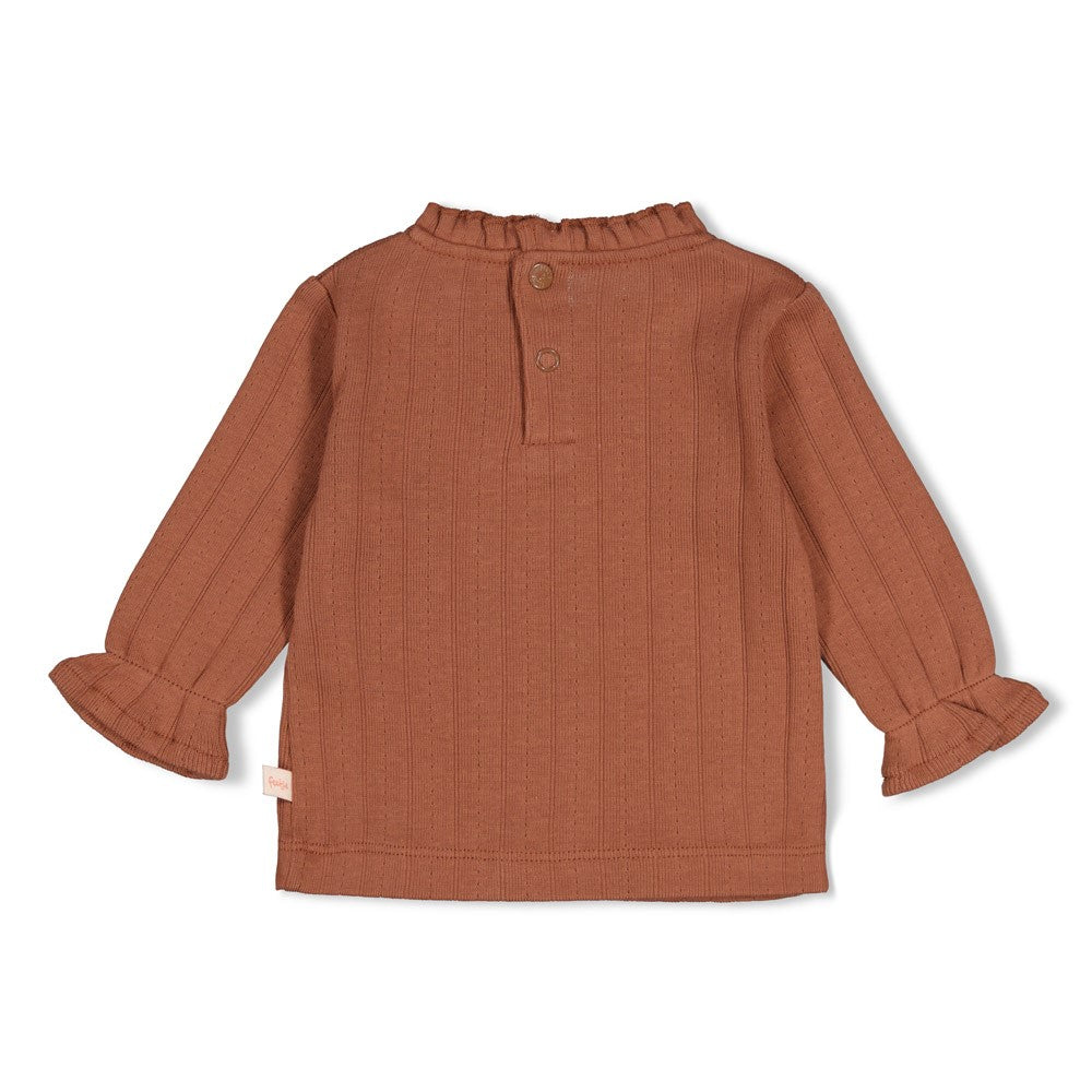 Feetje Longsleeve pointelle rib - Forest Garden