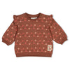 Meisjes Sweater AOP relaxed fit - Forest Garden van Feetje in de kleur Bruin in maat 86.