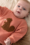 Meisjes Sweater oversized - Forest Garden van Feetje in de kleur Roze in maat 86.