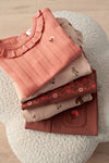 Meisjes Longsleeve pointelle rib - Forest Garden van Feetje in de kleur Roze in maat 86.