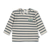 Jongens Longsleeve rib met streep - Beep Beep van Feetje in de kleur Zeegroen in maat 86.