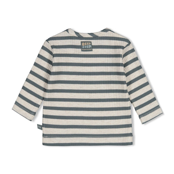 Feetje Longsleeve rib met streep - Beep Beep