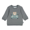 Jongens Sweater - Beep Beep van Feetje in de kleur Zeegroen in maat 86.