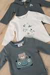 Jongens Sweater - Beep Beep van Feetje in de kleur Zeegroen in maat 86.