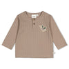 Jongens Longsleeve rib - Wiggle and Waddle van Feetje in de kleur Grijs in maat 92.